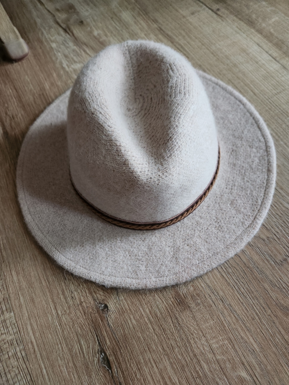 Universal Thread Cream Wool Fedora with Braided Band